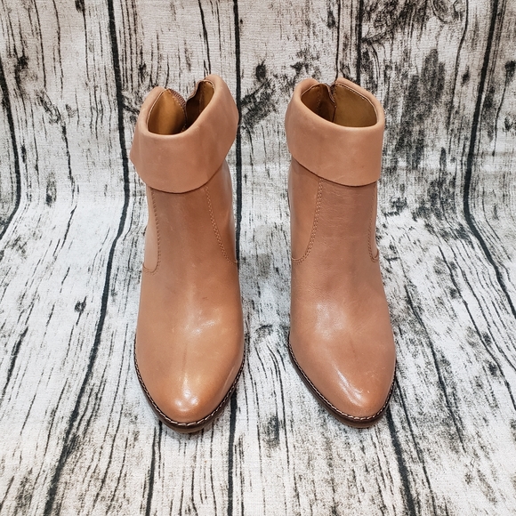 Stylish Lucky Brand Natural Leather Booties - Picture 7 of 10
